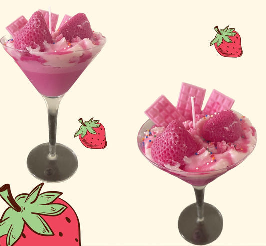 Strawberry Dessert Candle