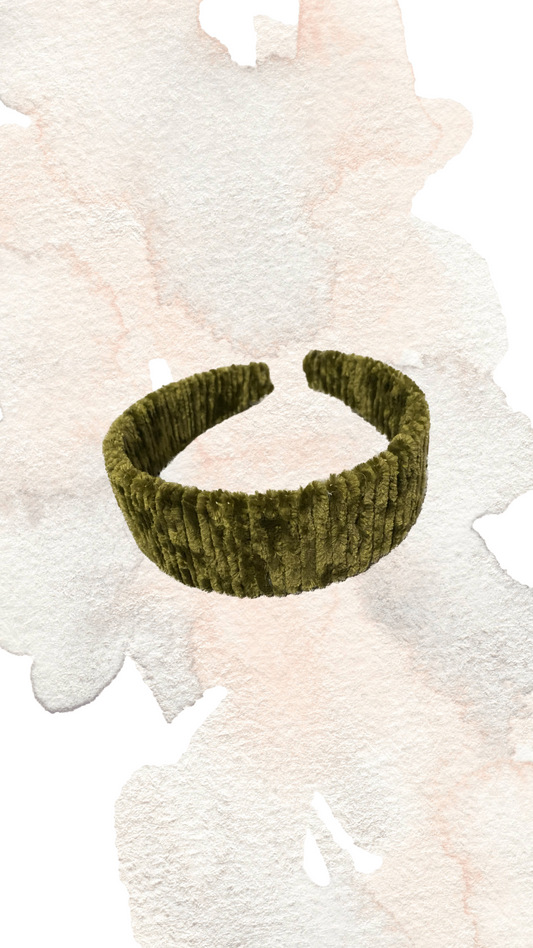 Green Velvet headband