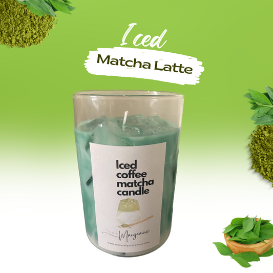Iced coffee matcha scented candle