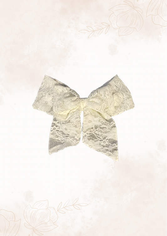 Lace Hair Bow Clip