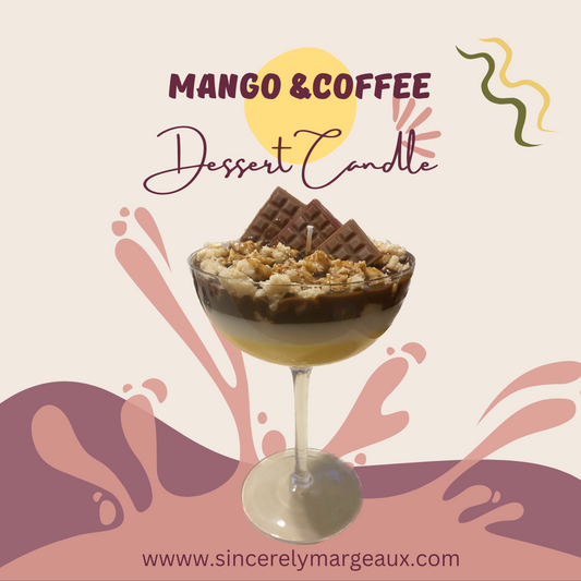 Mango and Coffee Dessert Scented Candle