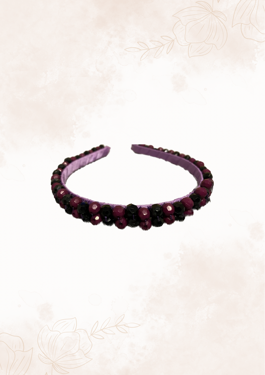 Purple and black headband