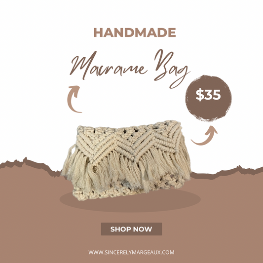 Macrame bag with fringe