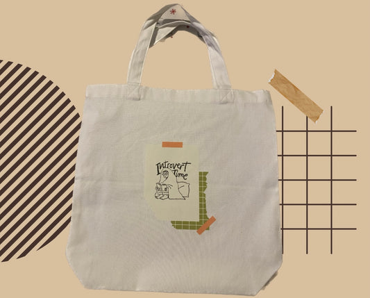 Customizable Introvert Tote Bag