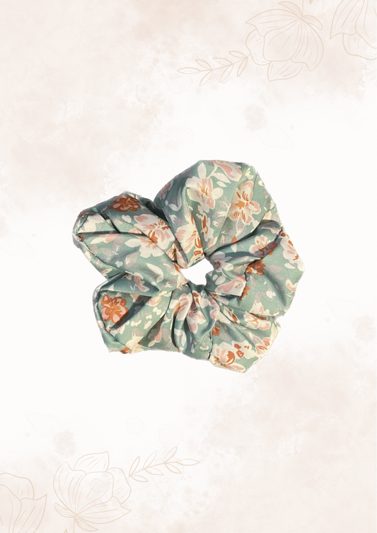 Floral skyblue Scrunchie