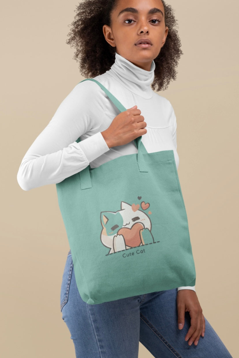 Cute cat tote bag