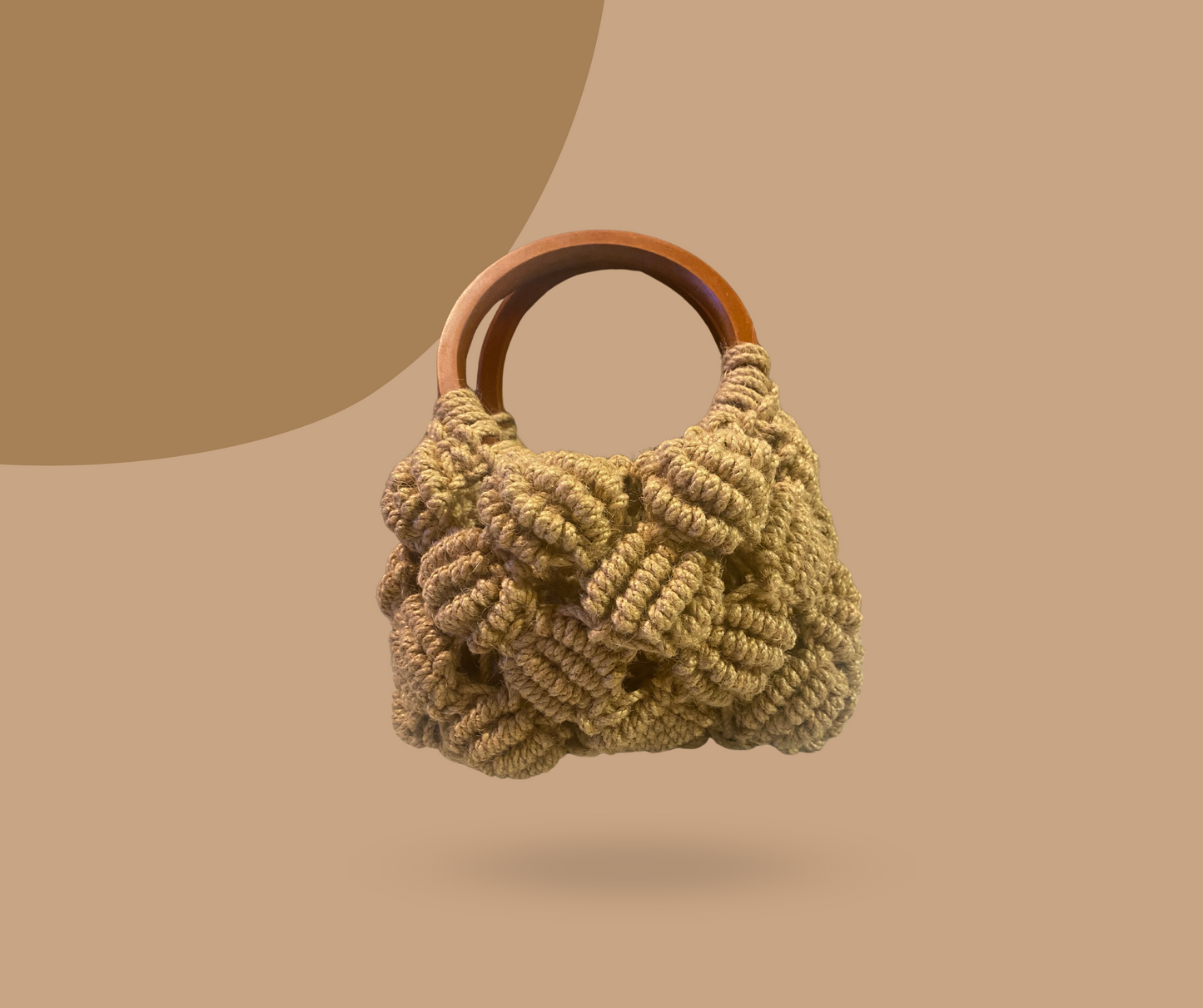 Bubble style macrame bag